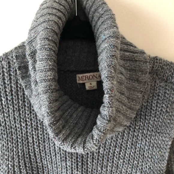 Grey Sleeveless Turtleneck Sweater - Picture 3 of 4